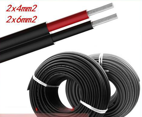 Factory Price H1Z2Z2-K PV1-F Solar Cable 4mm2 6mm2 10mm2 Tinned Copper XLPE Insulated Red Black DC Wire for Solar System