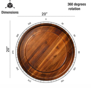 Plateau tournant en bois, planche de service, centre de table, plateau paresseux - Product Image 4