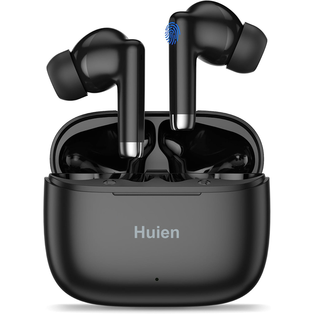 Huien Wireless Earbuds In-Ear for 5.3 5-10 Hours Playtime HiFi Stereo Sound ENC Call Noise Cancelling LED Indicator IPX4