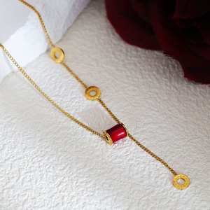 จี้สร้อยคอแฟชั่นดีไซน์เนอร์สำหรับผู้หญิง ทำจากสแตนเลส 316L ชุบทอง 14k 18k ขายส่ง - Product Image 3