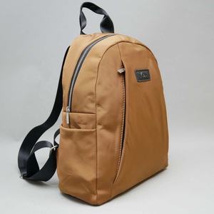 2023 New Trending <b>Ladies</b> Polyester Brown Casual Use Two Vertical Front Zipper Pocket Two Side Pocket Light Weight <b>Backpack</b> Bag - Product Image 2