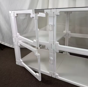 Recinto per Animali Domestici Moderno e Sicuro in PVC Trasparente 80CM, Gabbia Impermeabile a Doppio Strato per Cani e Gatti da Interno - Product Image 2