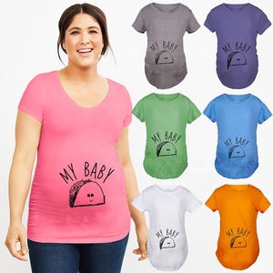 Vêtements de maternité pour femmes enceintes, <span class=keywords><strong>robe</strong></span> en coton et polyester, t-<span class=keywords><strong>shirt</strong></span>, hauts et t-shirts de maternité - Product Image 1