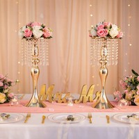 Support de fleurs en métal électroplaqué pour fleurs artificielles, centre de table de mariage, décorations pour fêtes et hôtels