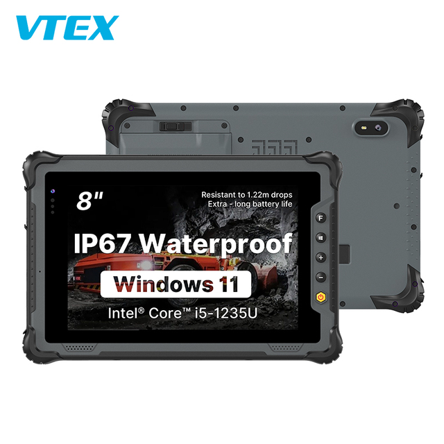 8 Inch Small Form Factor Rugged Tablet Core I5 1235U 43.32Wh Removable Battery Optional 2D Scanner NFC Modulerugged Tablet Win11