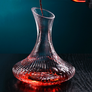 Carpe <span class=keywords><strong>à</strong></span> rayures en verre soufflé <span class=keywords><strong>à</strong></span> la main, <span class=keywords><strong>design</strong></span> <span class=keywords><strong>à</strong></span>, <span class=keywords><strong>vin</strong></span> rouge - Product Image 4