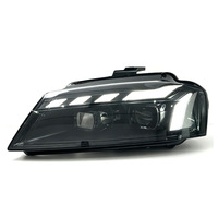 Conjunto de Faros Delanteros para Audi A3 2008-2012, Actualización Estilo RS, Lentes con Señal de Giro Fluida, Luces LED de Circulación Diurna, 50W 12V