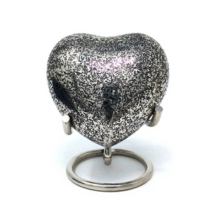 Cremation Urns Brass Funeral Urn <b>Ashes</b>, Glenwood Small Heart <b>Keepsake</b> Urn with Stand Cremation Use and Funeral Supplies - Product Image 3