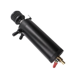 Car Oil Catch <b>Can</b> 2 Port Aluminum Alloy With <b>Air</b> Filter And Drain Valve For Engine Tuning Upgrade - Product Image 5