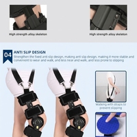 Attelle de genou médicale articulée réglable, orthèse de soutien orthopédique pour le contrôle de l'amplitude de mouvement (ROM), immobilisateur post-opératoire pour la récupération des fractures et des lésions du LCA