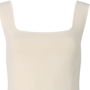 2026 yeni kare boyun kolsuz askı elbise kabarık Hem tasarım kadın örme kısa örme elbise - Product Image 2