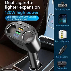 Adaptateur allume-cigare pour voiture, émetteur FM mains libres, double chargeur USB rapide, lecteur <span class=keywords><strong>MP3</strong></span> <span class=keywords><strong>Bluetooth</strong></span> pour voiture, clé USB - Product Image 3