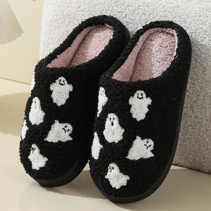 Pantuflas Personalizadas de Diseño Antideslizantes de Felpa con Estampados de Fantasmas de Dibujos Animados, Múltiples Diseños Lindos, Unisex, Cómodas para Invierno - Product Image 6