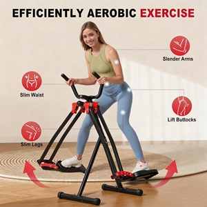 TBFIT Appareil de cardio-training pliable Air Climber avec mouvement à 360 degrés pour la maison, amincissement des jambes, glisseur, marcheur et <span class=keywords><strong>rameur</strong></span> de <span class=keywords><strong>fitness</strong></span> cardio - Product Image 3