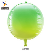 Ballon sphérique en feuille d'aluminium 4D dégradé de 22 pouces pour mariages, anniversaires, baby showers et fêtes