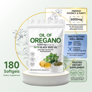 Huile d'origan avec huile de nigelle 6000 mg par portion 180 gélules molles Complément alimentaire Soutien immunitaire - Product Image 3