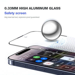 Protector de Pantalla de Vidrio Templado Anti-Espía 9H 2.5D Personalizado de Fábrica para iPhone 15 16 17 Pro Max Plus, Anti-Huellas Dactilares - Product Image 4