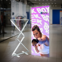 Linteau Pop Up Light Box 10s Assembly Seg Lightbox Boîte à lumière personnalisée en tissu sans cadre avec cadre en aluminium Publicité Lightbox