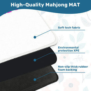 Tapis de Mahjong Pliable Orange et Bleu Marine avec Surface Durable Réduction du Bruit et Sac de Transport Soirées Jeux Nouveautés Fabriqué en Chine - Product Image 3