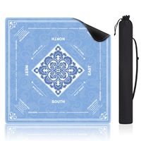 Tapis de table de mahjong en caoutchouc, antidérapant, insonorisant, imperméable, pliable, résistant à l'usure, tapis de jeu de société cousu