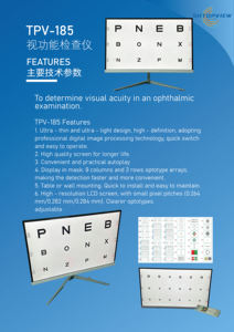 Meilleure qualité 18.5 pouces Tpv-185 Optical Shop Display Ophthalmology Instruments Eye Visual Aurraty Chart avec 1 an de garantie - Product Image 2
