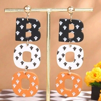 Boucles d'oreilles pendantes fantôme et chauve-souris en acrylique pour Halloween 2026, pentagramme coloré, tendance, pour femme, accessoire de mode, bijoux