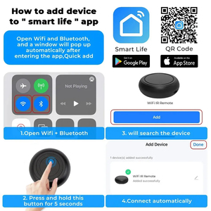 <span class=keywords><strong>Control</strong></span> remoto inteligente IR Tuya WiFi infrarrojo universal para hogar inteligente Compatible con TV DVD Audio AC Alexa Google Home - Product Image 6