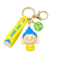 Porte-clés en silicone souple personnalisé avec logo 2D 3D, porte-clés en caoutchouc souple, porte-clés mignon en PVC, porte-clés de dessin animé pour la promotion