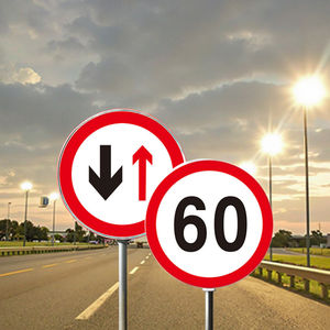 علامة السلامة المرورية من الألومنيوم عاكس حد السرعة لوحة تسجيل تحويل الطريق المواد البلاستيكية لأمن الطريق - Product Image 4