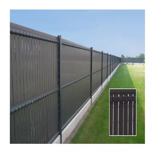 Panneaux de clôture 3D à bande verticale Kit de latte à <span class=keywords><strong>lattes</strong></span> rigides en PVC pour cadre métallique de 2.5m - Product Image 1