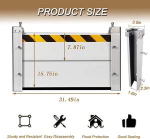 Barriera Antiallagamento Staccabile in Lega di Alluminio Anticorrosione Antiruggine Capacità di Carico 227 kg per Porte di Casa e Garage Protezione da Uragani - Product Image 5