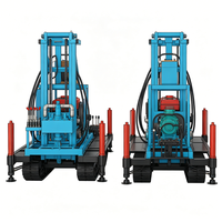 Petite plateforme de forage de puits d'eau portable 80m, mini-foreuse rotative manuelle à essence