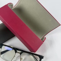 Étui à lunettes fait main sur mesure SG310 en PU, le plus vendu, pour le rangement sur bureau et la vente au détail (cadeau)