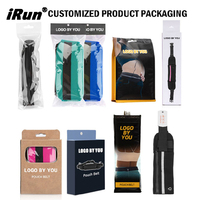 Sac de taille élastique résistant à l'eau personnalisé IRun pour marathon, sac de course élastique pour numéro de course, sac banane pour entraînements, support de téléphone pour jogging
