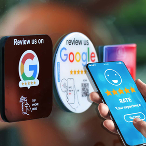 Tùy chỉnh Acrylic NFC Google xem xét tấm dấu hiệu dán mã QR phương tiện truyền thông xã hội NFC tấm - Product Image 2