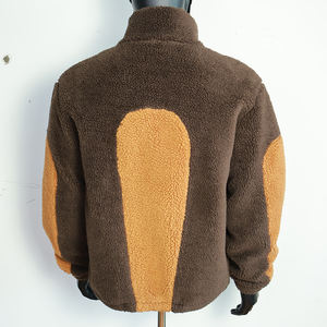 <span class=keywords><strong>OEM</strong></span> 맞춤 제작 남성용 겨울 코트 플리스 자켓 단색 포켓 집업 자켓 공장 맞춤 셰르파 플리스 자켓 - Product Image 5