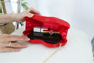 Bolso de Mano Acrílico con Forma de Labios Rojos, Sexy, para Fiesta, Boda, Vestido de Moda - Product Image 4