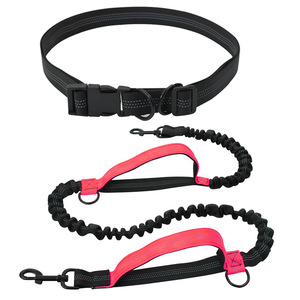 Adjustable Nylon Dog Leash With Waist Belt Shockproof Traction Rope For Running Pets Multicolor - Product Image 4