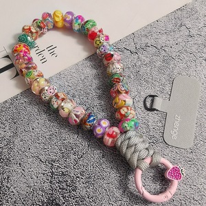 Correa de muñeca de cuentas de plástico de dibujos animados hecha a mano, bonita, antipérdida, cadena de moda, cordón para teléfono para <span class=keywords><strong>iPhone</strong></span> 17 16 15 14 <span class=keywords><strong>13</strong></span> 12 11 - Product Image 2