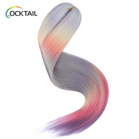 Nouveau design de cheveux tressés teints en couleurs vives, cheveux tressés pré-étirés de différentes couleurs