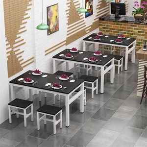 Commercial Simple Square Dining <strong>Table</strong> and Chair Set Suitable for Fast Food Stalls Snack Bars Hotels <strong>Canteens</strong> and Restaurants - Product Image 6