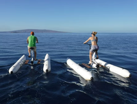 Accessoires de bateau ponton Tubes gonflables pièces de vélo d'eau de bateau flotteur Hypalon banane bouée blanche personnalisée