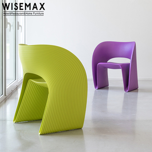 Meubles de patio d'extérieur en <span class=keywords><strong>plastique</strong></span>, chaise de jardin, <span class=keywords><strong>fauteuil</strong></span> de salle à manger, chaise en <span class=keywords><strong>plastique</strong></span> coloré pour restaurant et café, noir et blanc - Product Image 2