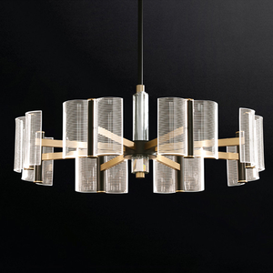 Zeal Lighting Modern Aluminio K9 Cristal Negro Oro Acrílico Led Sala de estar Luz colgante Nórdica - Product Image 1