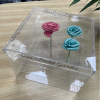 Nouvelle arrivée 2025, boîte à fleurs moderne en acrylique, présentoir personnalisable avec montage facile
