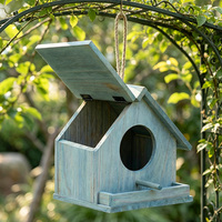 Nichoir à oiseaux gravé sur mesure, nichoir en bois naturel, nid décoratif d'extérieur, mangeoire à oiseaux de jardin, abri pour animaux