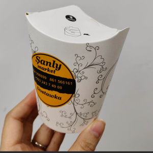 Gobelet à café en papier imprimé personnalisé de 8 oz et 12 oz avec couvercle pliable intégré, emballage écologique sans plastique pour emporter - Product Image 1