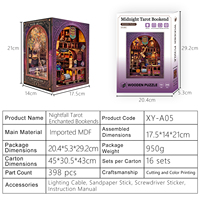 Lampe de nuit en bois Y-TOP de haute qualité, puzzle 3D, maison de poupée miniature, kit de bricolage éducatif pour la décoration de la maison
