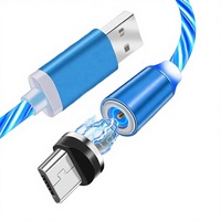 Cable de Alimentación Magnético USB Tipo C Micro Integrado con LED de 1, 2 y 3 Metros, TPE, 2.1A, Superventas