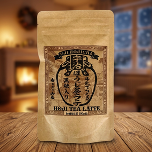 Polvo para Latte Japonés Uji Hojicha, 100g, en Bolsita, Bebida Instantánea Saborizada con Azúcar Moreno - Product Image 1